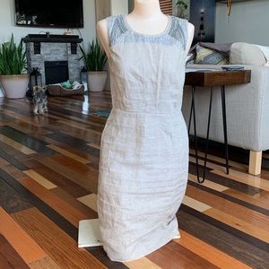 Tan dress from Ann Taylor